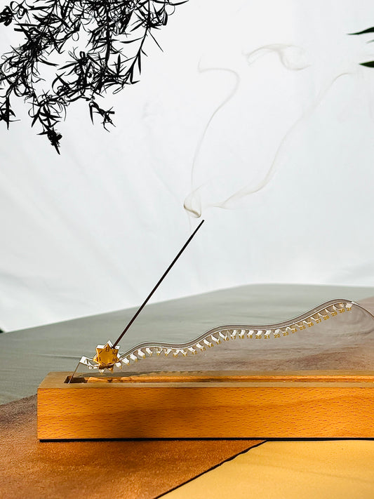 The Distant Mountains – Brass & Acrylic Calendar Incense Holder